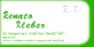 renato kleber business card